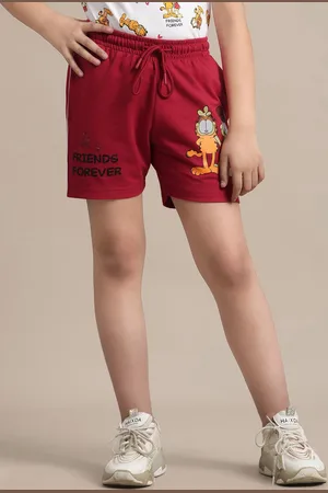 Kidsville Girls Garfield Printed Mid-Rise Casual Shorts