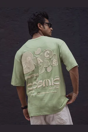 Powerlook Men Typography Printed Oversized T-shirt