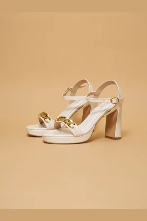 ERIDANI Embellished Block Heel Sandals