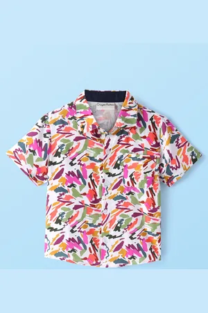 CrayonFlakes Boys Conversational Printed Casual Shirt