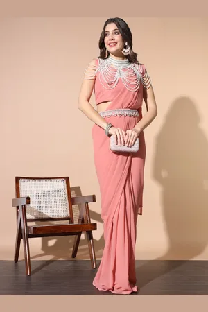 Chhabra 555 Women Beads and Stones Saree With Blouse