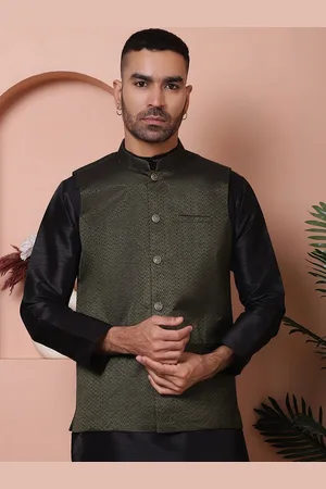 Jompers Men Woven Design Nehru Jacket