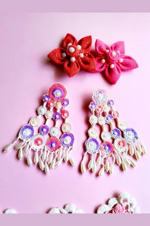 Sangria Women Beaded Drop Earrings