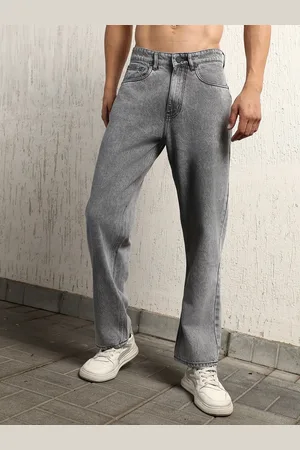 Hubberholme Men Clean Look Heavy Fade Light Shade Mid-Rise Relaxed Fit Pure Cotton Jeans
