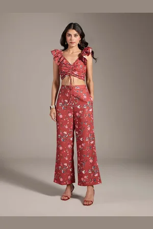 20Dresses Printed Sleeveless Top & High Waist Trouser Co Ords