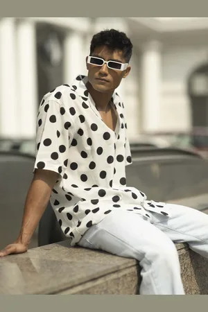 Vastramay Premium Opaque Printed Cotton Casual Shirt