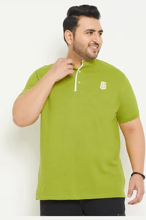 Bigbanana Plus Size Henley Neck Bio Finish Cotton T-shirt