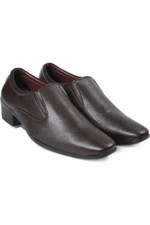 BXXY Men Elevator Textured Formal Slip-Ons