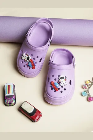 PASSION PETALS Kids Self Design Croslite Clogs