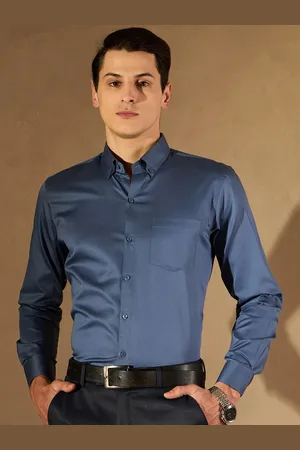DENNISON Men Blue Comfort Formal Shirt