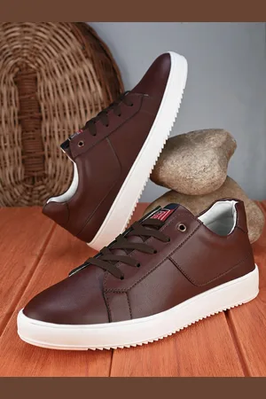 Mast & Harbour Men Brown Round Toe Lightweight Sneakers