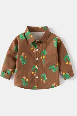 Stylecast Boys Spread Collar Conversational Opaque Printed Casual Shirt