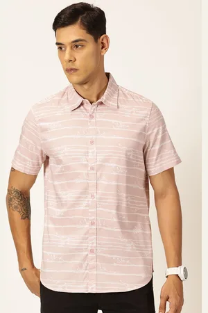 Provogue Men Premium Slim Fit Horizontal Stripes Opaque Striped Casual Shirt