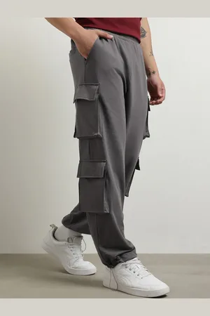 NOBERO Men Solid Baggy Parachute Trousers