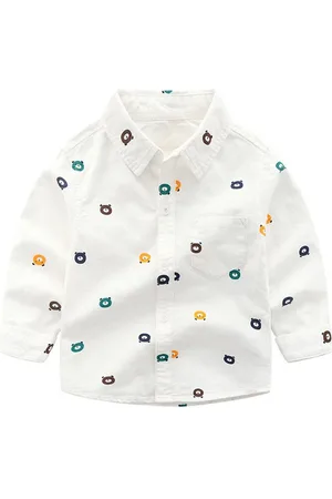 Stylecast Boys Spread Collar Cotton Casual Shirt