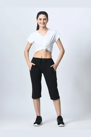 BAESD Women Slim Fit Mid-Rise Cotton Capris