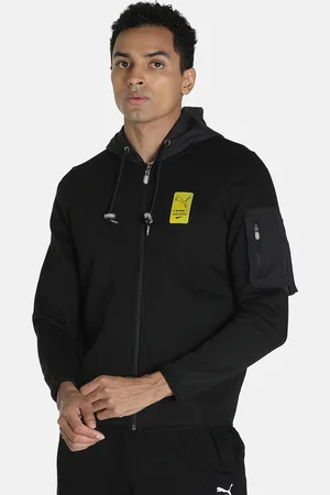 PUMA Men Black Avenir Full-Zip Sweatshirt
