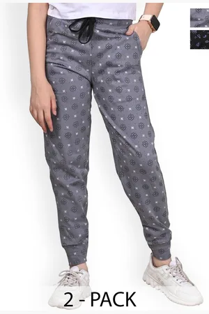 BAESD Girls Pack Of 2 Printed Pure Cotton Joggers