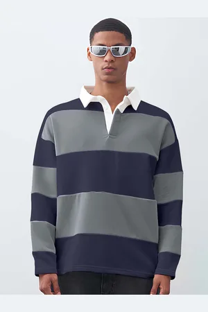 Maniac Men Colourblocked Polo Collar T-shirt