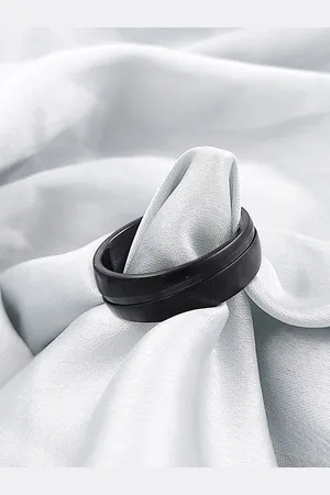 Saizen Men Stainless Steel Adjustable Finger Ring