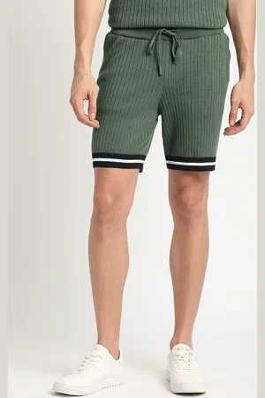 The Bear House Men Self Designed Regular Fit Pure Cotton Shorts