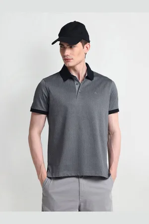 Arrow Men Polo Collar Geometric Printed T-shirt
