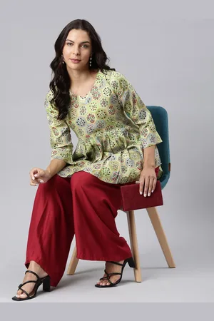 ZHEIA Women Printed Ethnic Motifs Empire Top