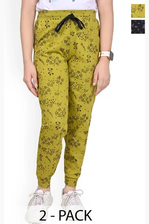 BAESD Girls Printed Pack Of 2 Pure Cotton Joggers