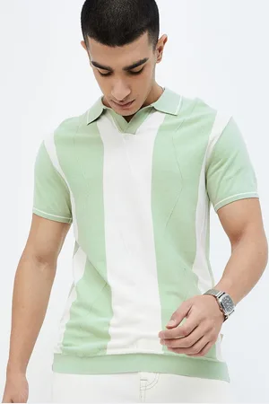 Lifestyle Men Striped Polo Collar T-shirt