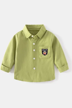 Stylecast Boys Spread Collar Opaque Cotton Casual Shirt