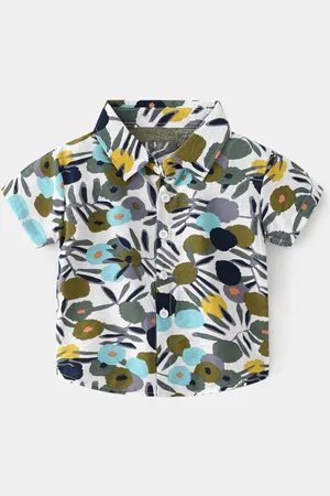 Stylecast Boys Spread Collar Opaque Printed Casual Shirt