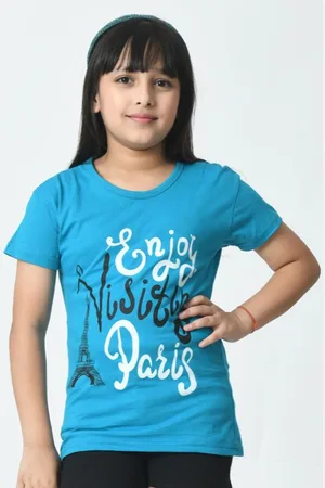 BAESD Girls Typography 2 Printed Slim Fit T-shirt