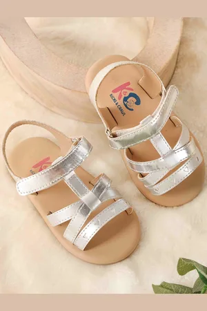 KICKS & CRAWL Kids Girls Open Toe Flats