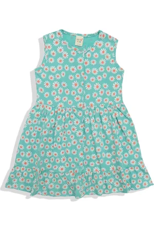 Clothe Funn Girls Floral Printed Fit & Flare Dress