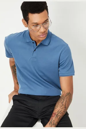 Max Collection Men Self Design Polo Collar T-shirt