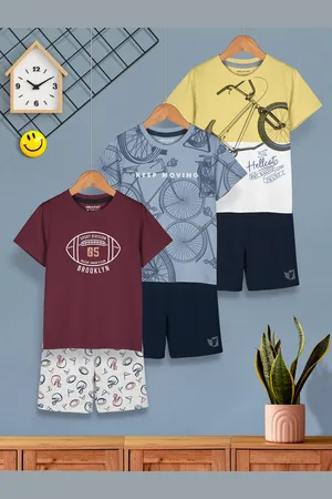 HELLCAT Boys Pack of 3 Printed Clothing Sets