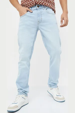 Lifestyle Men Tapered Fit Mildly Distressed Heavy Fade Jeans