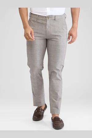 ColorPlus Men Checked Slim Fit Chinos Trousers