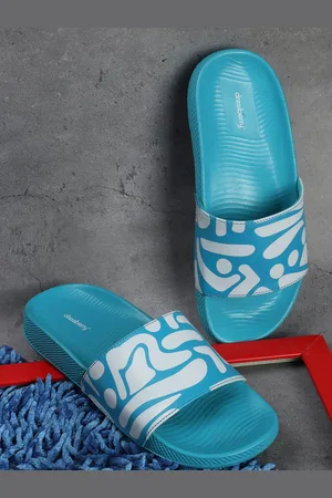 DressBerry Women Blue Printed Sliders