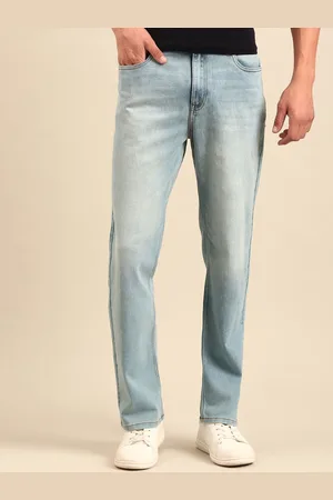 Mast & Harbour Men Straight Fit Light Fade Stretchable Jeans