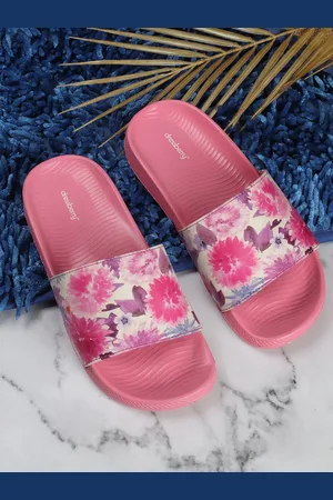 DressBerry Women Pink Printed Sliders