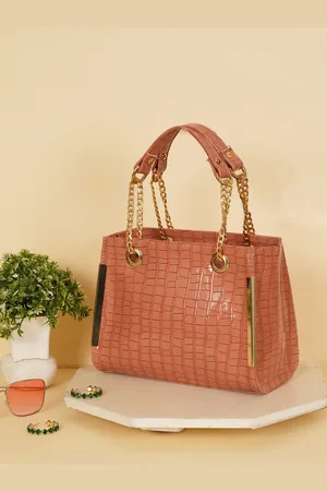 FABBHUE Structured Handheld Bag with Tasselled