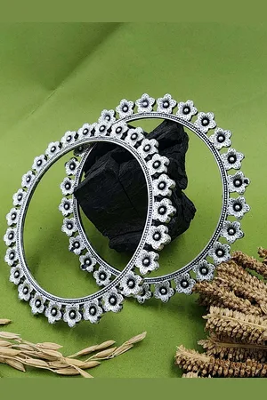 Sangria Set Of 2 Silver-Plated Bangle