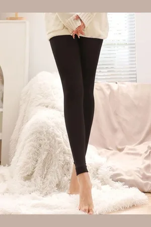 Brauch Fleece Fur Thermal Stretchable Footless Stockings