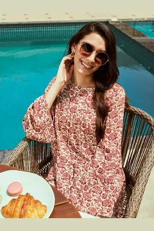 Bombay High Women Floral Print Bell Sleeve Tiered Top