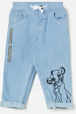 Lifestyle Boys Printed Slim Fit Mid-Rise Jeans