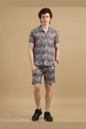 Bushirt Printed Shirt With Shorts Co-Ords Set