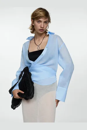 MANGO Solid Wrap Top