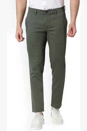 Basics Men Slim Fit Cotton Regular Trousers