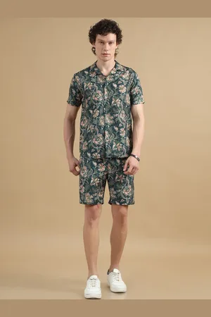 Bushirt Printed Shirt With Shorts Co-Ords Set